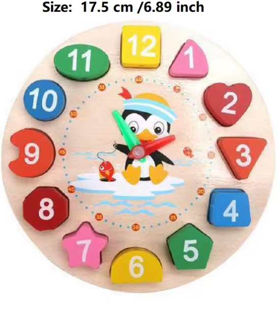 Horloge Montessori en Bois