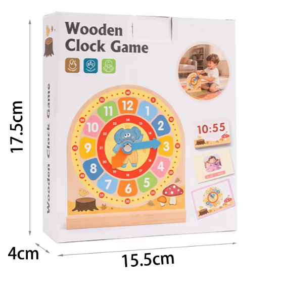 Horloge Montessori en Bois