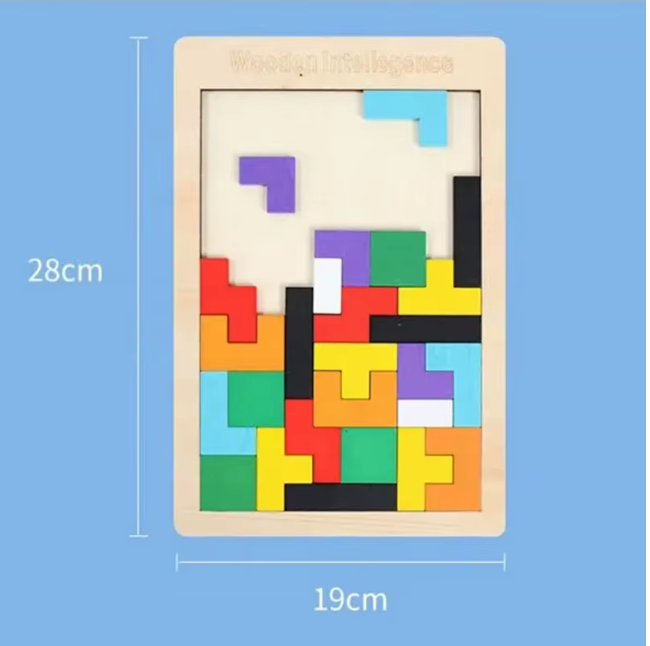 Puzzle Montessori 3D en Bois