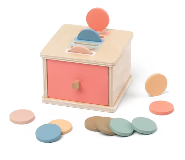 Boîte Montessori de Permanence d’Objets en Bois