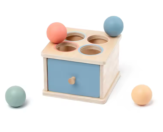 Boîte Montessori de Permanence d’Objets en Bois