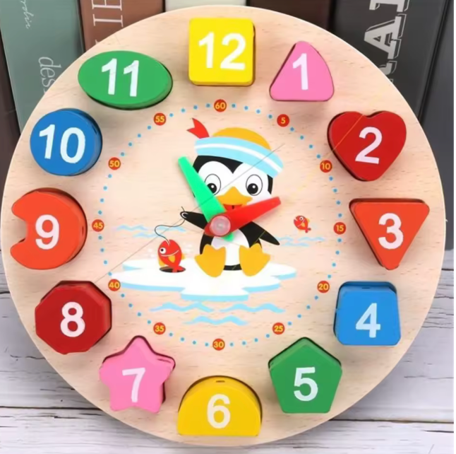 Horloge Montessori en Bois