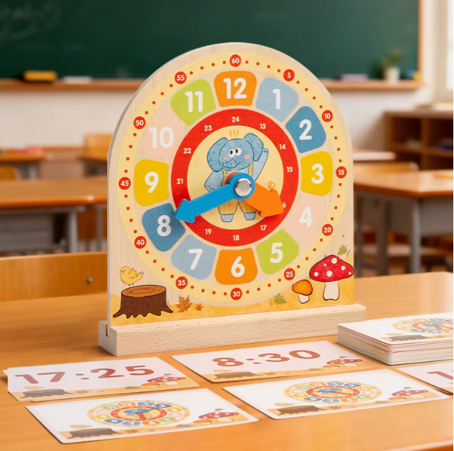 Horloge Montessori en Bois