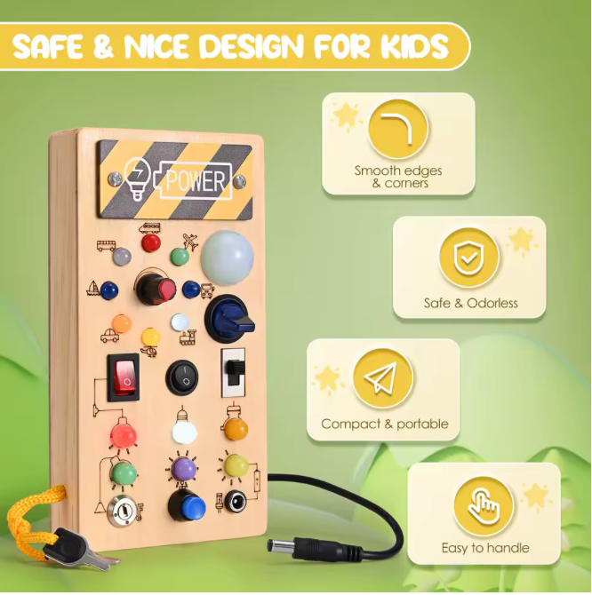 Planche Occupée Montessori Sensorielle en Bois